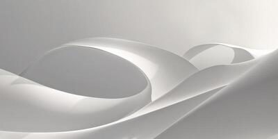 Abstract white curved lines on a white background photo