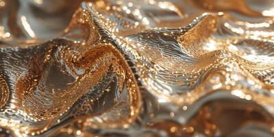 Stunning Textured Gold Surface with Shimmering Highlights and Shadows photo