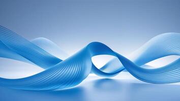 Glowing Blue Abstract Design With Flowing Stripes and Luminous Effects photo