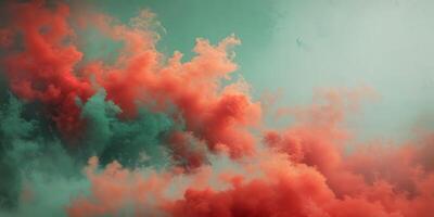 Stunning Abstract Colorful Background Blending Warm Reds and Cool Greens photo