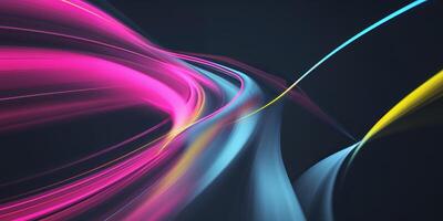 Dynamic Abstract Design With Swirling Lines and Gradients. photo