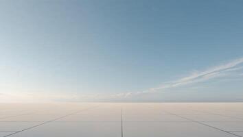 Expansive open area with a clear sky in the background representing freedom and space ideal for various applications photo