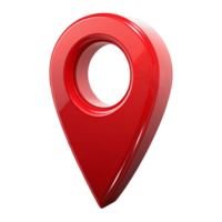 Red 3D Map Pin Icon for Location and Navigation png
