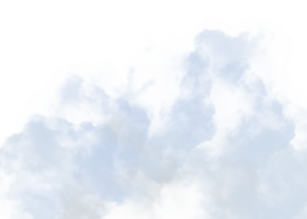 blue fluffy cloud isolated on transparency background png