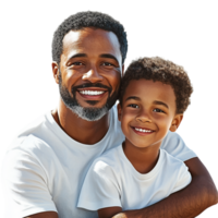 Joyful Afran Ameran Father and Son Smiling Together in a Bright Setting png