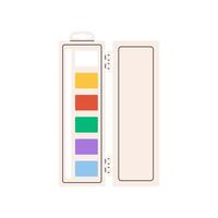 Watercolor paints for drawing. Flat illustration isolated on white background. vector