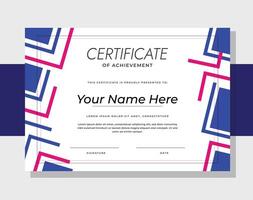 Geometric Certificate appreciation illustration Template for business vector