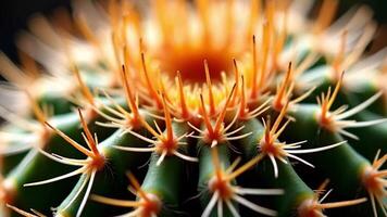 A close up of a cactus with many spines video