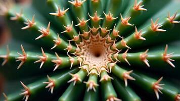 A close up of a cactus plant with many spikes video