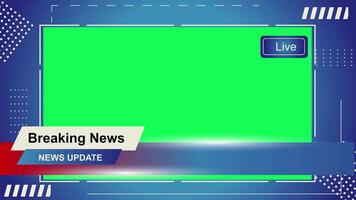 Breaking News template for live streaming news or broadcast advertising. with text and 4k resolution video