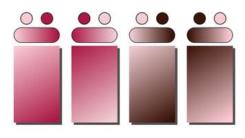 Set of gradient background. Cover set design with Rose Quartz, Rose Red, Rose Quartz, Puce color. Beautiful abstract gradient for covers, wallpapers, branding, business cards illustration vector