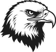 Fierce Eagle Head Silhouette - Bold Predator Bird Design for Logos and Art vector