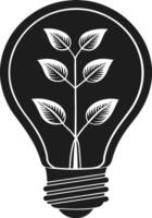 Eco Lightbulb with Tree Inside - Sustainable Energy and Green Innovation vector