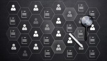 Human Resources Hiring Concept Searching for the Right Candidate photo