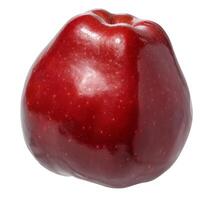 Red ripe apple on isolated background, red chief variety photo