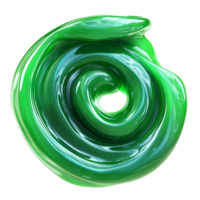 Shiny Green Swirl Slime with Glossy Texture png