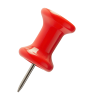 One red push pin, isolated on a transparent background png