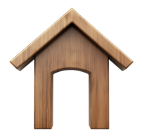 Abstract wooden house symbol isolated on transparent background png