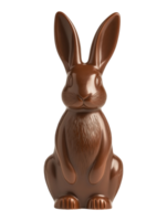Chocolate Easter rabbit, isolated on a transparent background png