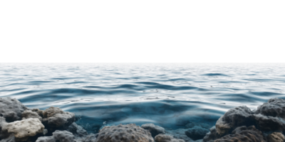 Tranquil ocean water texture with soft waves, isolated on transparent background png