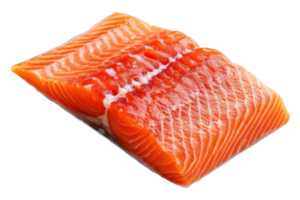 Piece of salmon isolated on transparent background png