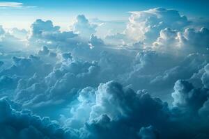 High-Resolution View of a Stunning Blue Sky with a Smooth Gradient Effect photo