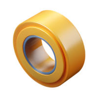 3D Render of a Cylindrical Object with a Glossy Surface and Rounded Edges png