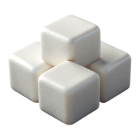 Stack of White Cube Shaped Objects on Transparant Background Glossy png