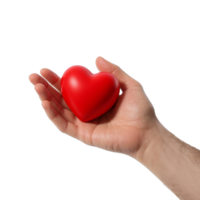 Hand Holding Red Heart Isolated On Transparent Background png