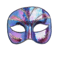 Carnival face mask with sequins and sparkling 3D design, isolated on transparent Background png