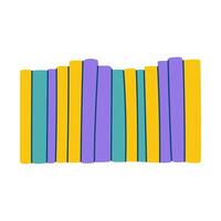 Illustration of row of books. Ideal for education and learning designs. vector