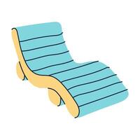 Simple illustration of an inflatable beach chair. Perfect for summer and vacation designs. vector
