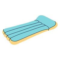 Simple illustration of an inflatable beach mattress. Perfect for summer and vacation designs. vector