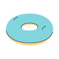Simple illustration of an inflatable swim ring. Perfect for summer and vacation designs. vector