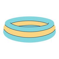 Simple illustration of an inflatable kiddie pool. Perfect for summer and vacation designs. vector