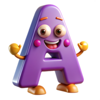 3D character of a man playing a game and 'A' little man playing png