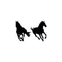 par caballo silueta, plano estilo, lata utilizar para logo gramo, Arte ilustración, emblema, pictograma, aplicaciones, sitio web, etc. editable vector