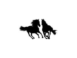 par caballo silueta, plano estilo, lata utilizar para logo gramo, Arte ilustración, emblema, pictograma, aplicaciones, sitio web, etc. editable y plano vector