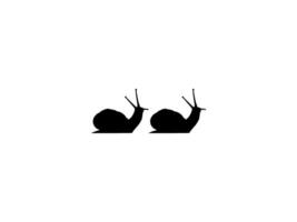 Snails Silhouette, are also called Escargot, Pair Animal Series, can use for Logo, Art Illustration, Apps, Website, etc. Black White and Editable vector