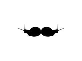 Snails Silhouette, are also called Escargot, Pair Animal Series, can use for Logo, Art Illustration, Apps, Website, etc. Flat Style Black White vector