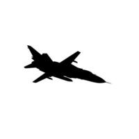 Silhouette of the Jet Fighter, Fighter aircraft are military aircraft designed primarily for air-to-air combat. Flat Editable vector