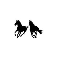par caballo silueta, lata utilizar para logo gramo, Arte ilustración, emblema, pictograma, aplicaciones, sitio web, etc. plano y bw vector