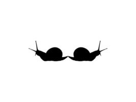 Silhouette of the Snails are also called Escargot, Flat Style, Pair Animal Series, can use for Logo, Art Illustration, Apps, Website, etc. Editable vector