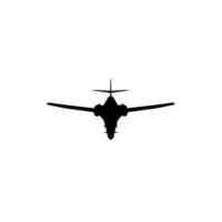 Silhouette of the Jet Fighter, Fighter aircraft are military aircraft designed primarily for air-to-air combat. Editable and Flat vector
