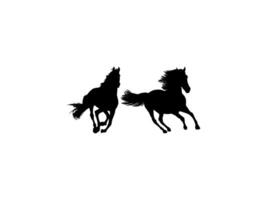 par caballo silueta, lata utilizar para logo gramo, Arte ilustración, emblema, pictograma, aplicaciones, sitio web, etc. editable, plano estilo bw vector