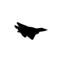 Silhouette of the Jet Fighter, Fighter aircraft are military aircraft designed primarily for air-to-air combat. Editable and BW vector