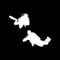 Diving Silhouette, Flat style, can use for Logo Gram, Sticker, Pictogram, Website, Apps, etc. Editable vector