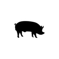 Silhouette of the Pig or Pork, can use for Logo Gram, Pictogram, Animal Illustration, Apps, ect vector