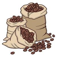 Coffee Bean Bag Graphic Design vector