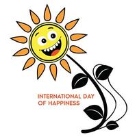 Positive Vibes for International Day of Happiness Poster vector